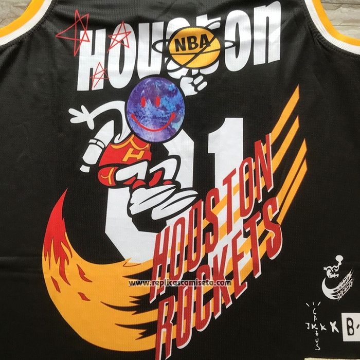 Camiseta Houston Rockets x Cactus Jack #01 Negro